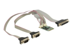 DeLock MiniPCIe I/O PCIe t&auml;issuurus 2 x seriaalne RS-232 1 x paralleelseriaalne adapter PCI Express 2.0 Mini kaart 921,6Kbps
