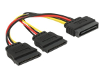 Delock Power Splitter 15cm must punane kollane