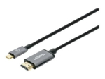 Manhattan USB-C kuni HDMI kaabel, 4K@60Hz, 1m, must, isane-isane, kolme aasta garantii, polybag videoadapterikaabel 1m must