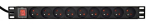 EnerGenie EG-PDU-9F2F jaotusplokk (PDU), 10 tk C13 pistikut, 1U, 16A, C20 pistik 2 m kaabel, must