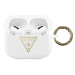 Guess GUACAPLSTLWH AirPods Pro kate Silikoon Kolmnurk Logo / valge