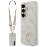 Guess 4G Big Rhinestone Triangle Strap MagSafe Samsung Galaxy S26 jaoks / roosa