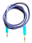 Mocco Tekstiil Premium AUX Kaabel 3.5 mm -> 3.5 mm 1m Sinine