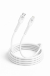 Quik Accessories QK-1022 Pehme silikoonist 27W laadimis- ja andmekabel USB-C kuni Lightning 1m