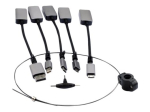 Prokord premium videoadapterikomplekt DisplayPort/HDMI/USB, must, hall