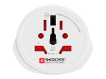 SKROSS Toiteadapter T&uuml;&uuml;p F/E kuni J kuni L kuni N kuni I kuni G kuni C kuni B kuni A Vastuv&otilde;tja Valge