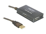 Delock USB 2.0 pikenduskaabel 4-portiga hubiga 10m