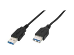 DIGITUS USB pika&uuml;hendusega kaabel 1,8m must
