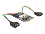 DeLock MiniPCIe I/O PCIe Full Size 2 x USB 2.0 USB adapter PCI Express Mini kaart 480Mbps