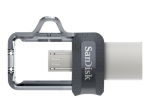 SanDisk Ultra Dual M3.0 256GB USB 3.0 / micro USB m&auml;luflash Silver