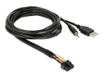 Delock USB/Heli Pikenduskaabel 1.5m Must
