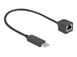 DeLOCK 25cm Seriaal Adapter Must