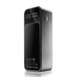 Powerbank 27,000mAh, 1x USB, 2x USB-C, 162.5W, QC4+, flashlight, LCD screen, black