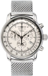 Zeppelin 100 Jahre Kvarts Chronograph Meeste Kell 42mm H&otilde;bedane Cirkkel Roostevaba Terase V&otilde;rguk&auml;rg
