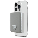 Power Bank Guess Grained Triangle 5000mAh 15W USB-C MagSafe Induktiivne / beež