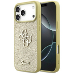 Guess Fikseeritud Glitter Suur 4G &uuml;mbris iPhone 17 Pro Max jaoks / kuldne