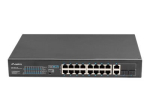 LANBERG RSFE-16P-2C-150 L&uuml;liti 16x 100Mb PoE+/2x Combo Gigabit 150W juhtimata