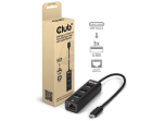 Club 3D CSV-1549 USB-C kuni 3xUSB-A ja RJ45 USB Hub Must
