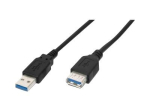 DIGITUS USB pika&uuml;hendusega kaabel 3m must