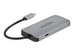 Delock USB 3.2 Gen 1 Hub 4 Portiga ja Gigabit LAN ja PD Hall