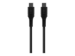 Fixed vedelsilikon kaabel USB-C/USB-C, 1.2m, 60W FIXDLS-CC12-BK