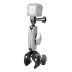 PULUZ mootorratta kinnitus spordikaameratele (DJI, GoPro, Insta360) (must)