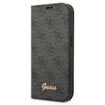 Guess GUBKP14LHG4SHK iPhone 14 Pro 6,1" must raamat 4G Vintage Gold Logo