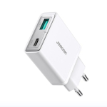 Joyroom Reisilaadija Slim C+U PD 20W QC 3.0 / valge