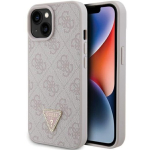 Guess PU Leather 4G Triangle Strass &uuml;mbris iPhone 15 jaoks