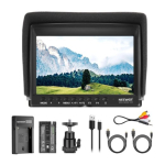 NEEWER F100 v&auml;limonitor + USB-laadija + akukomplekt