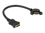 Delock Panel-mount HDMI-kaabel 25cm Must
