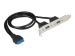 Delock USB paneeli pesa kinnitusklamber must