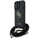 Guess PU 4G Metallist Logo Rinnatasku Rihmaga &uuml;mbris Apple iPhone 16 jaoks