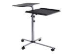 TECHLY 101485 Universal projector / notebook trolley with two adjustable shelves black