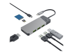 GREENCELL HUB USB-C GC Connect 3xUSB 3.1 HDMI 4K 60Hz PD 85W