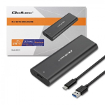 Qoltec 50312 salvestusseadme korpus SSD korpus Must M.2