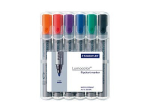 STAEDTLER Lumocolor m&auml;rgistaja must sinine roheline oranž lilla punane