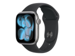 Apple Watch Series 11 GPS + Cellular 42mm Tumehalli alumiiniumkorpus musta spordirihmaga - M/L Apple