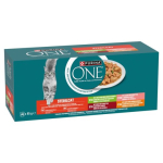 PURINA One Sterilcat veiseliha, l&otilde;he, kana, kalkun - 40x85g m&auml;rgkassitoit