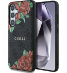 Guess nahast 4G lilleprint metalliga klassikalise logoga MagSafe &uuml;mbris Samsung Galaxy S25 jaoks