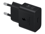 SAMSUNG Toiteadapter 25W USB-C GaN ilma kaableta must