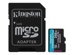 KINGSTON 256GB microSDXC Canvas Go Plus Gen4 200MB/s A2 U3 V30 Kaart + Adapter