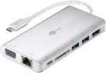 Goobay 49850 USB-C Premium mitmeportaadi adapter h&otilde;bedane, USB Type-C hub