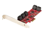 StarTech.com SATA PCIe kaart, 10-portine PCIe SATA laienduskort, 6Gbps SATA kaart, madal/t&auml;is profiil, kuhjatud SATA &uuml;hendused, ASM1062 mitte-raid...