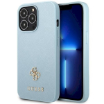 Guess GUHCP13LPS4MB k&otilde;va&uuml;mbris Saffiano 4G v&auml;ike metalllogo iPhone 13 Pro / 13 jaoks 6,1" / sinine