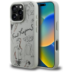 Karl Lagerfeld Grained Pattern & Logo MagSafe kaitse&uuml;mbris iPhone 16 Pro jaoks / hall