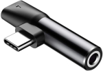 Baseus L41 90&deg; USB-C/USB-C & 3.5mm pesa adapter (laadimine + muusika)