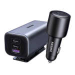 UGREEN 35571-UG Autolaadija 1x USB-A + 3x USB-C / must