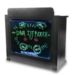 DNA Professional DJ BOOTH BK - Black DJ Booth with RGB LED Panel