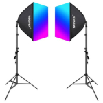 Kit Neewer NK800 kaks pehmed reklap + RGB 24W 2700-6500K lambid + statiivid + barndoors